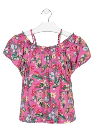 Fete/Baieti 2- 16 ani - Bluza cu bretelute fete 8-16 ani , imprimeu floral, Losan