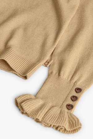 Bluza eleganta din tricot fete 4-14ani, pietre decorative aplicate, bej, brand Boboli [3]