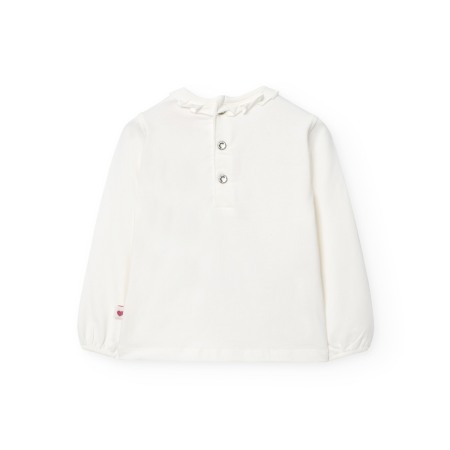 Bluza eleganta fetite, bumbac better cotton, floare cu paiete si strasuri, alb natural, Boboli [1]