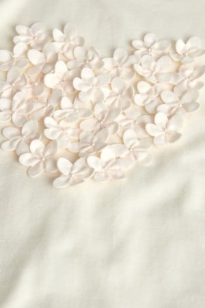 Bluza eleganta fetite, bumbac better cotton, inimioara florala cu perle, crem, brand Boboli [2]