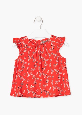 Fete/Baieti 2- 16 ani - Bluza fete ms imprimeu gargarite, rosie