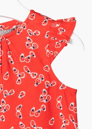 Bluza fete ms imprimeu gargarite, rosie [2]