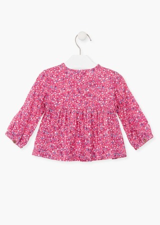 Bluza vascoza fetite cu maneca lunga, imprimeu floral, Losan [1]