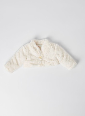 Haina blana/Paltoane - Bolero blanita bej fete, Babybol