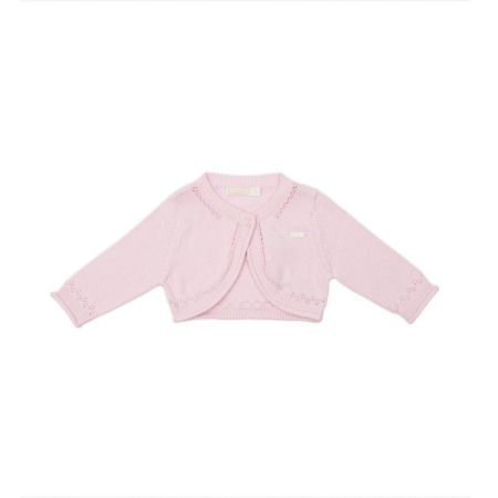 Pulovere/Bolero tricot - Bolero tricot bumbac fetite, roz, Babybol