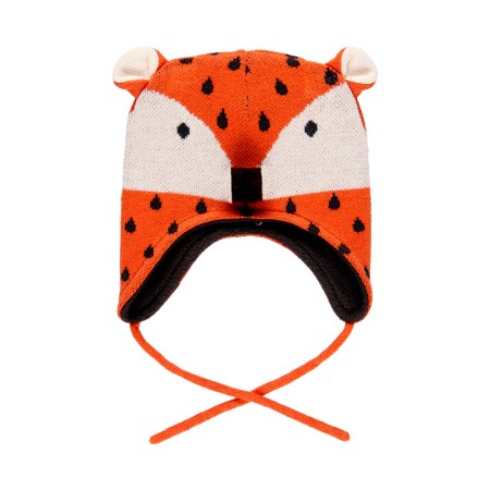 Baieti - Caciula bebe tricot, unisex, model foxy, multicolor, Boboli