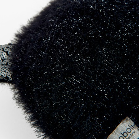 Caciula neagra tricot, model pisicuta, fibre metalice, Boboli [1]