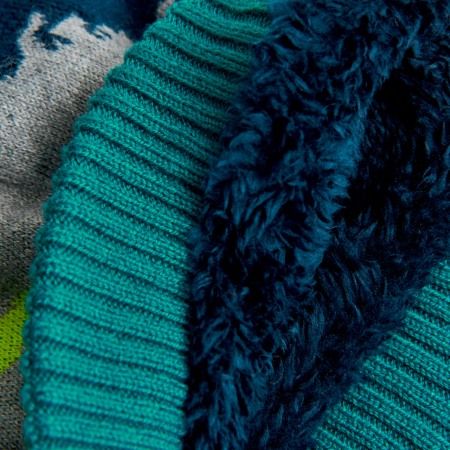 Caciula tricot baieti, imprimeu dinozauri, gri/verde, Boboli [2]