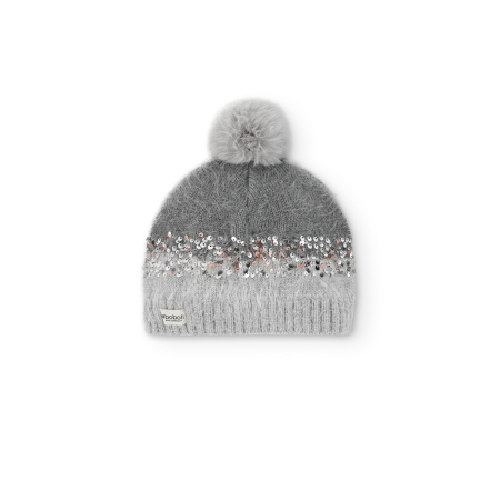 Caciula tricot fete, paiete multicolor, captuseala blanita, gri, brand Boboli [1]