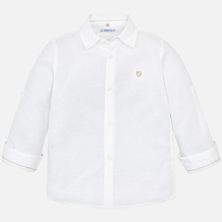 Camasi/Sacouri/Veste - Camasa alba baiat 2-9 ani maneca lunga Mayoral, alba