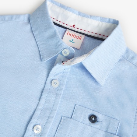 Camasa baiat, bumbac better cotton, bleu, brand Boboli [2]