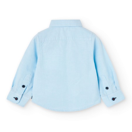 Camasa baiat, bumbac better cotton, maneca lunga, bleu, Boboli [1]