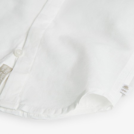 Camasa baiat cu maneca lunga reglabila, papion cu dungi bej in, alba, Boboli [3]