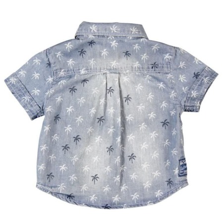 Camasa baieti jeans, imprimeu palmieri, Boboli [1]