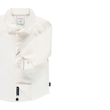 Camasa bebe baieti cu papion bleumarin, bumbac, Boboli [3]