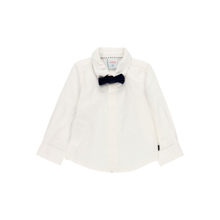 Camasi/Sacouri/Veste - Camasa bebe baieti cu papion bleumarin, bumbac, Boboli