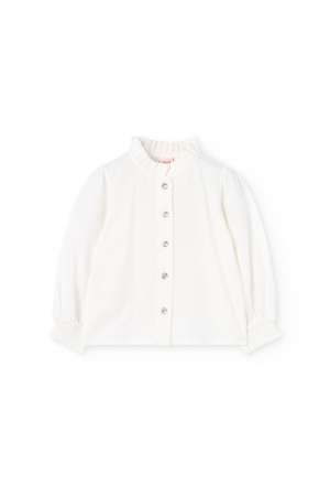 Camasa eleganta fetite, bumbac better cotton, ivoire, brand Boboli [2]