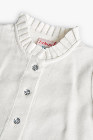 Camasi/Bluze/Sacouri - Camasa eleganta fetite, bumbac better cotton, ivoire, brand Boboli