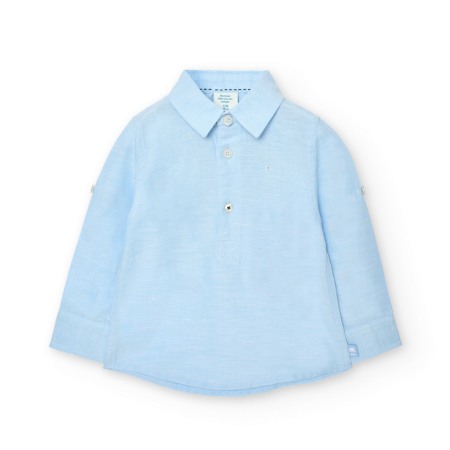 Camasi/Sacouri/Veste - Camasa in baiat, maneca lunga, bleu, BOBOLI