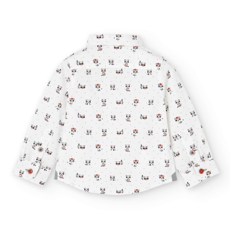 Camasa poplina baiat, imprimeu ratoni, bumbac, Boboli [1]