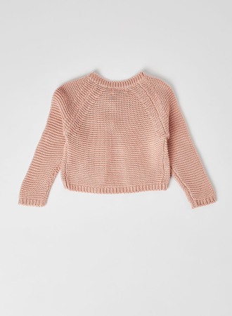 Cardigan fete roz tricotat , Babybol [1]