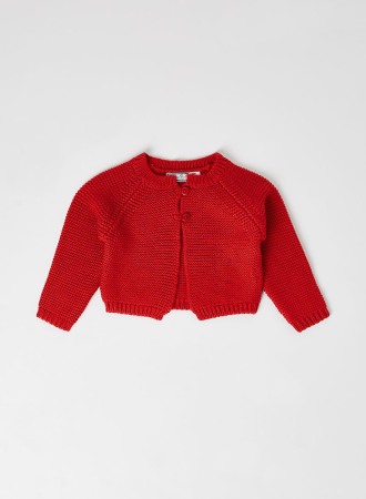 Pulovere/Bolero tricot - Cardigan fete tricotat, rosu, Babybol