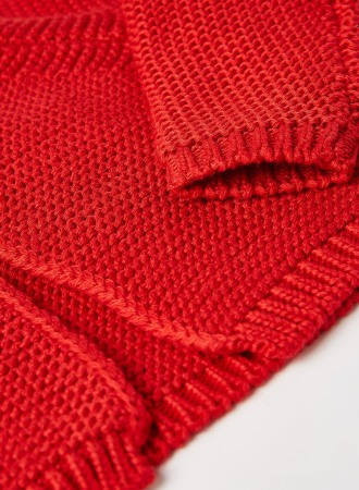 Cardigan fete tricotat, rosu, Babybol [2]