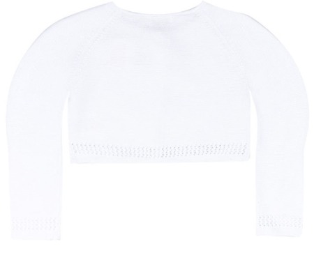 Cardigan tricot bumbac alb, Babybol [1]