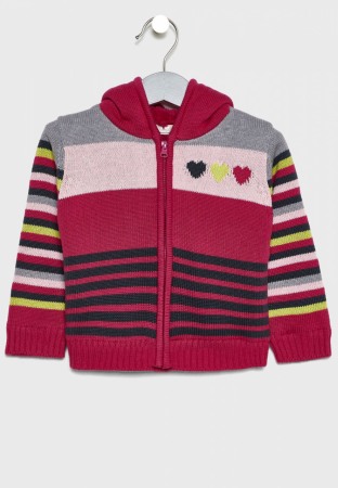 Fete/Baieti 0-24 luni - Cardigan tricot fete imblanit , multicolor,Babybol