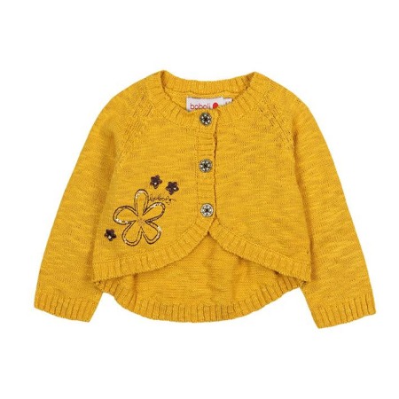 Fete/Baieti 2- 16 ani - Cardigan tricot fete , mustar, Boboli