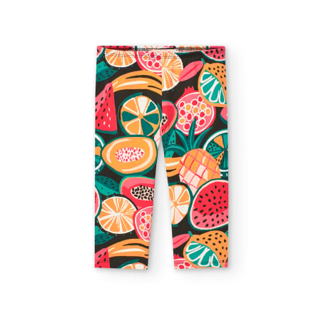Colanti/Pantaloni sport - Colant fete 3/4, bumbac, imprimeu fructe, multicolor, brand Boboli