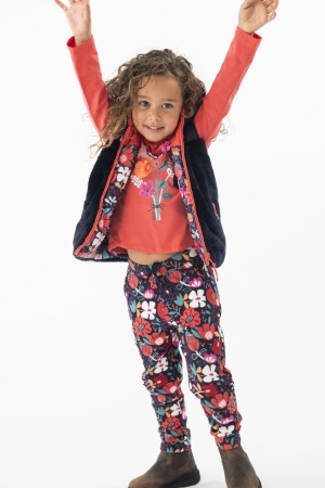 Fete - Colant vatuit fetite 1-8 ani, bumbac better cotton, imprimeu floral, brand Boboli