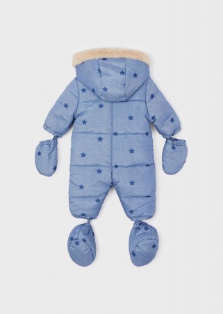 Combinezon iarna bebe baiat, bleu cu stelute, manusi si botosei detasabili, Mayoral [1]