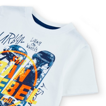 Compleu baiat vara, tricou maneca scurta cu sort galben, bumbac, Boboli [3]