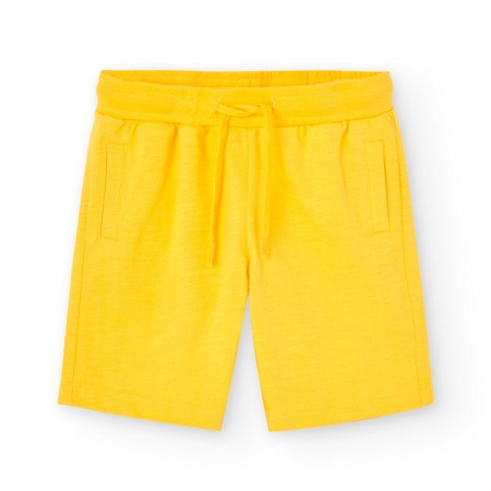 Compleu baiat vara, tricou maneca scurta cu sort galben, bumbac, Boboli [4]