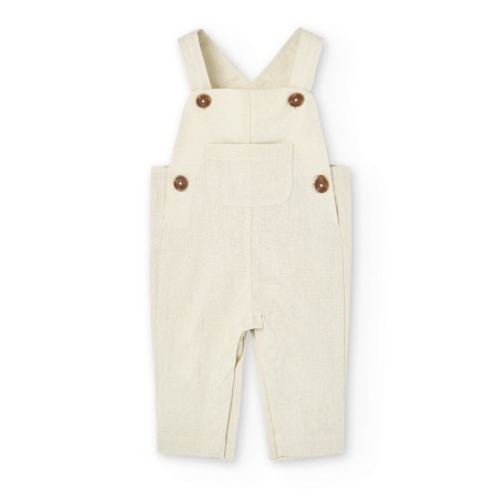 Compleu bebe baiat, camasa muselina alba cu salopeta in, Boboli [3]