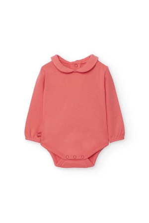 Compleu bebe fetita, salopeta denim cu body , broderie ciupercute, brand Boboli [1]