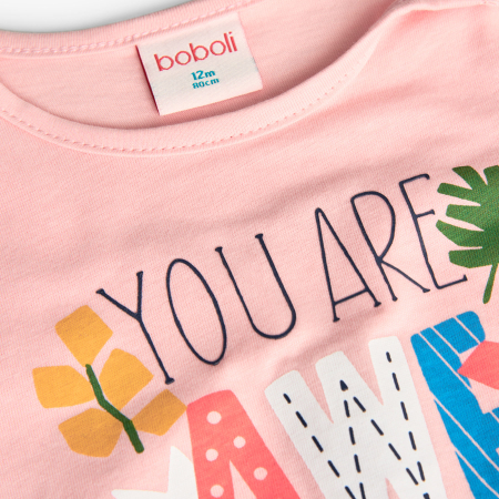 Compleu fetite 1-8 ani primavara, bumbac better, imprimeu floral, brand Boboli [6]