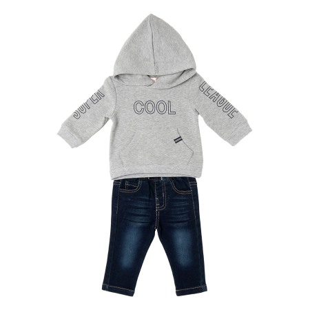 Baieti - Compleu hanorac cu gluga si blugi pentru baiat, Babybol