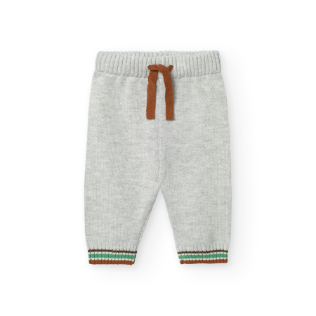 Costumas tricot bebe, unisex, animale brodate, gri, brand Boboli [3]