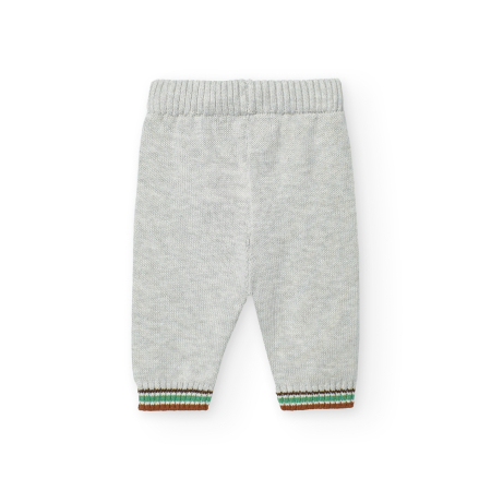 Costumas tricot bebe, unisex, animale brodate, gri, brand Boboli [5]