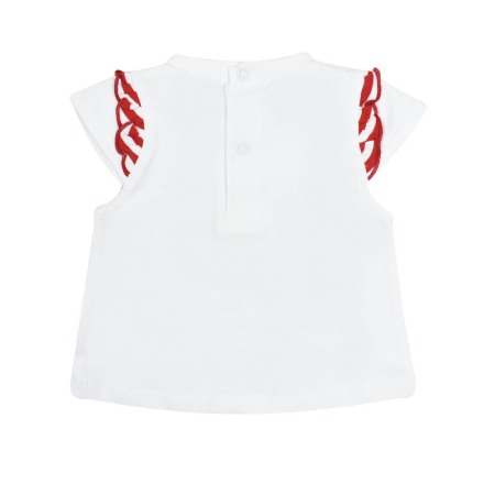 Compleu vara fete,tricou maneca scurta cu sort in dungi , 100% bumbac, Babybol Barcelona [2]