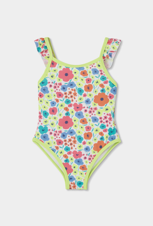 Costume baie/ Accesorii plaja - Costum baie fetite intreg cu imprimeu floral multicolor, brand Boboli