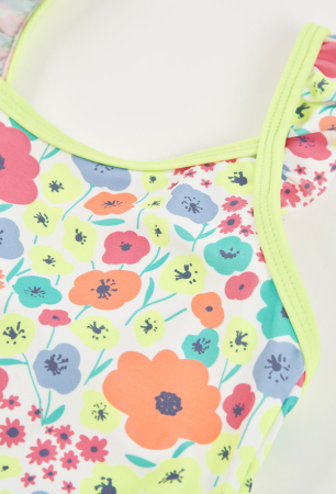 Costum baie fetite intreg cu imprimeu floral multicolor, brand Boboli [2]