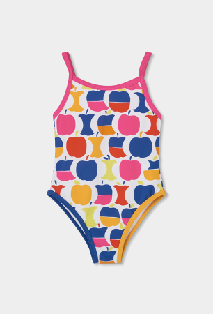 Costume baie/ Accesorii plaja - Costum baie fetite intreg cu imprimeu fructe , multicolor, brand Boboli