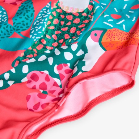 Costum baie intreg fete, imprimeu papagal, multicolor, brand BOBOLI [3]