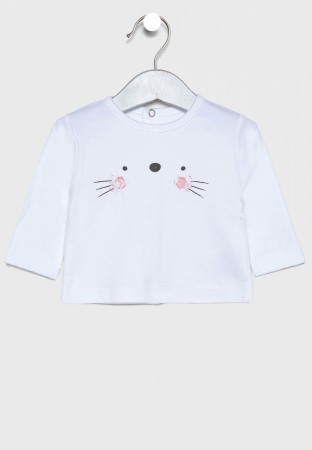 Costumas bebe fetita 3 piese 0-12 luni, imprimeu stelute, Babybol [3]