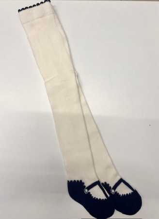 Dresuri/Sosete - Dres bumbac nou nascut fetita, bej cu model pantofior, Mayoral