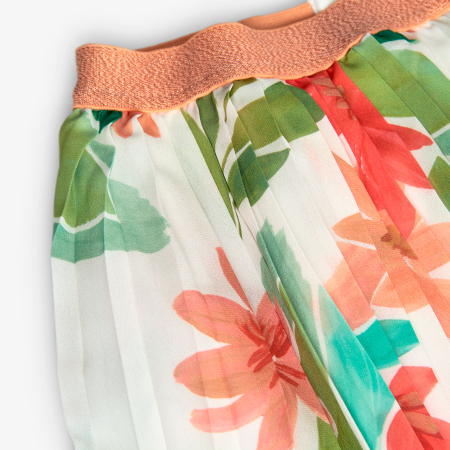 Fusta fete 8-14 ani, plisata, chifon, imprimeu floral, brand Boboli [3]