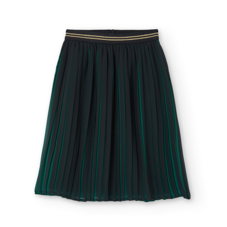 Fusta fete plisata, banda elastica in talie, verde, brand Boboli [1]